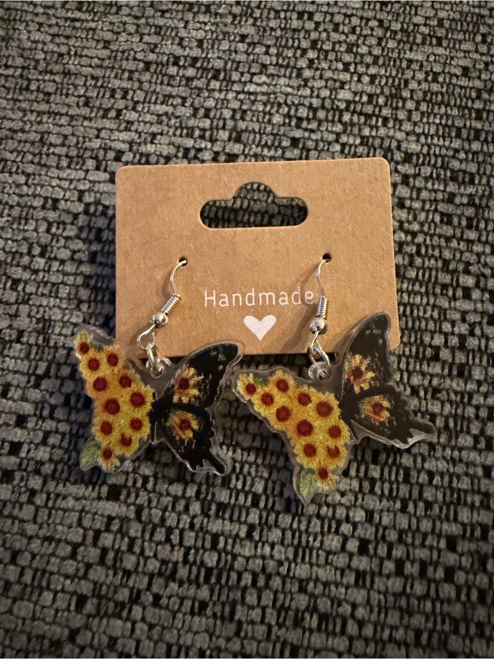 Handmade Subflower Butterfly earrings